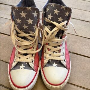 Converse Unisex USA Flag high-tops 6.5/8.5 Olympics
